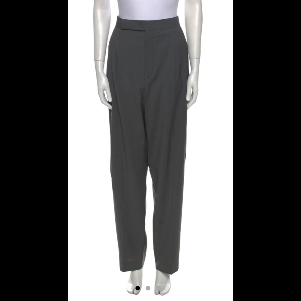 Celine - Phoebe Philo era Virgin Wool grey straight leg pants.